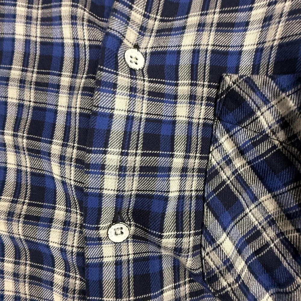 Rag & Bone Men's‎ Classic Fit 100% cotton plaid Flannel Size L